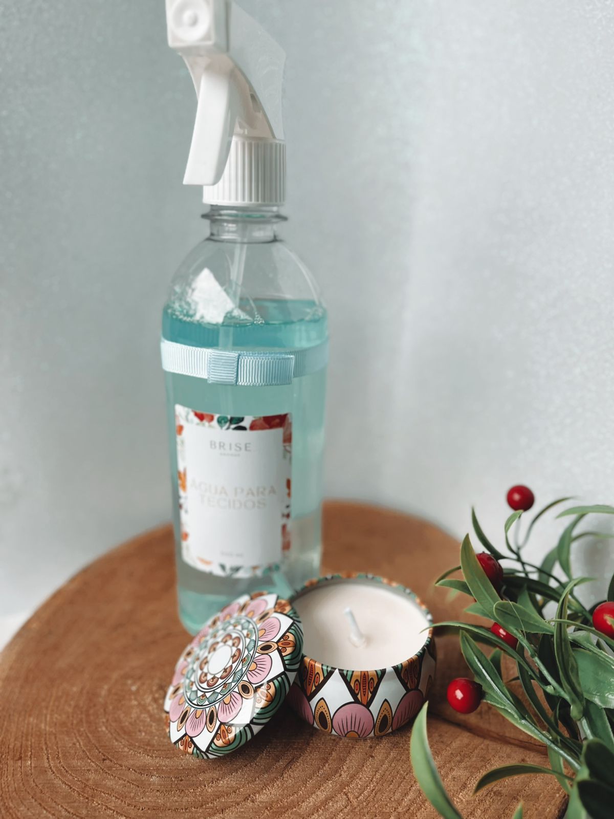 Kit Água para Tecidos e Vela 90g | Brise Aromas